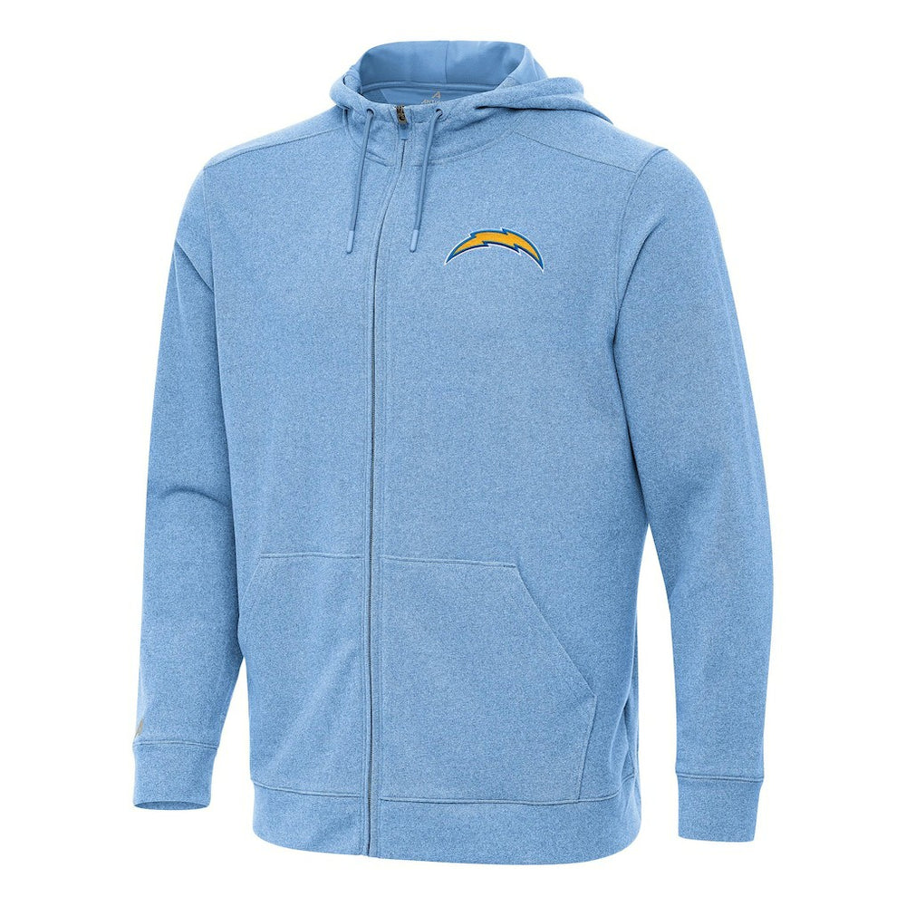 Antigua Effortless Full-Zip Hoodie - Los Angeles Chargers Hoodies