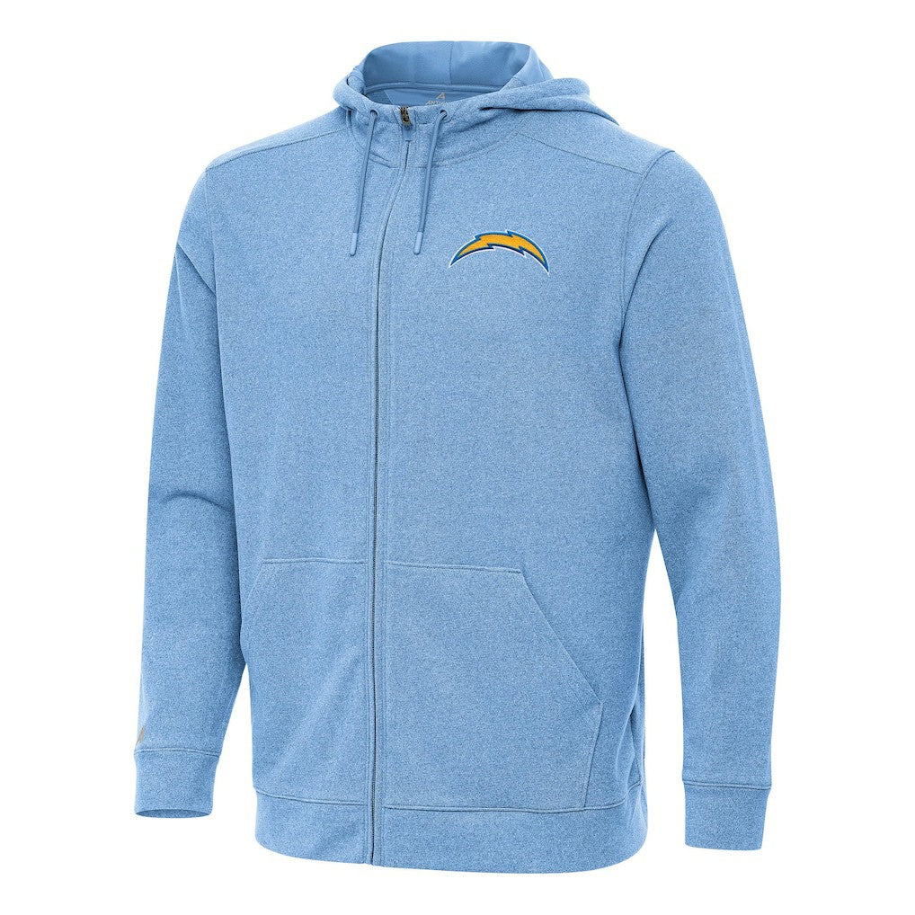 Antigua Effortless Full-Zip Hoodie - Los Angeles Chargers Hoodies