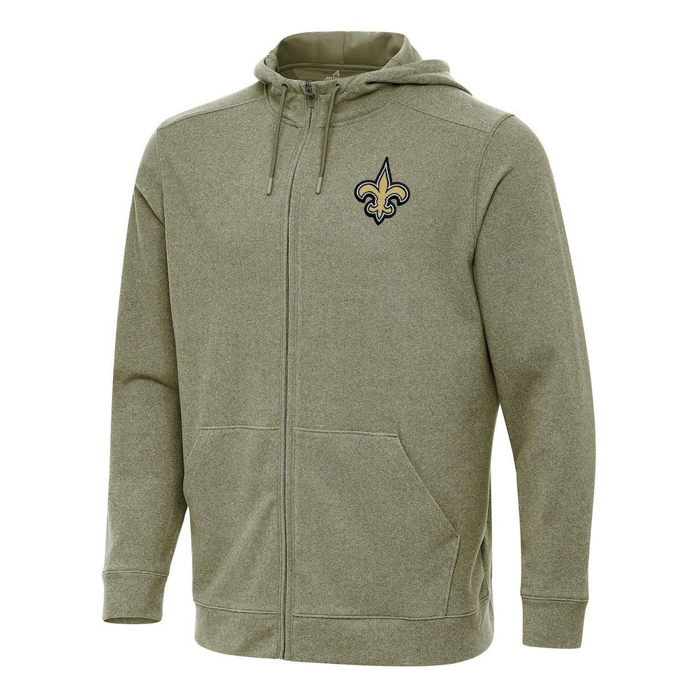 Antigua Effortless Full-Zip Hoodie - New Orleans Saints Hoodies