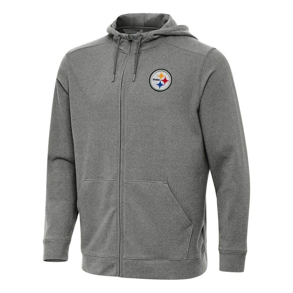 Antigua Effortless Full-Zip Hoodie - Pittsburgh Steelers Hoodies