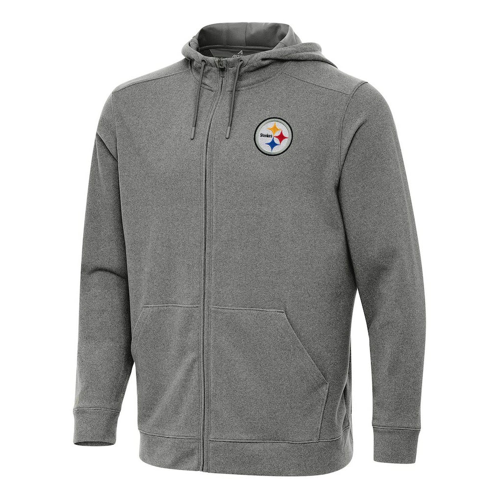 Antigua Effortless Full-Zip Hoodie - Pittsburgh Steelers Hoodies