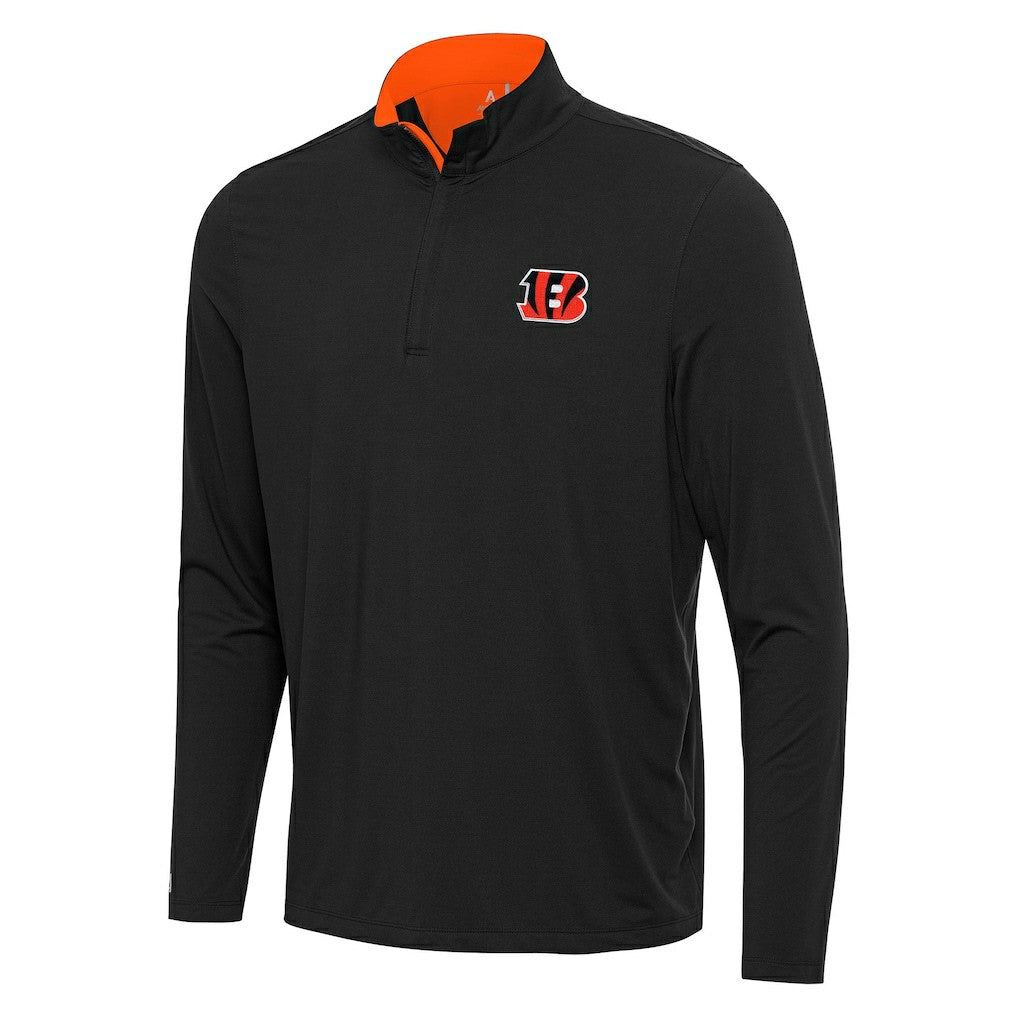 Antigua Content Quarter-Zip Pullover Top - Cincinnati Bengals Pullover