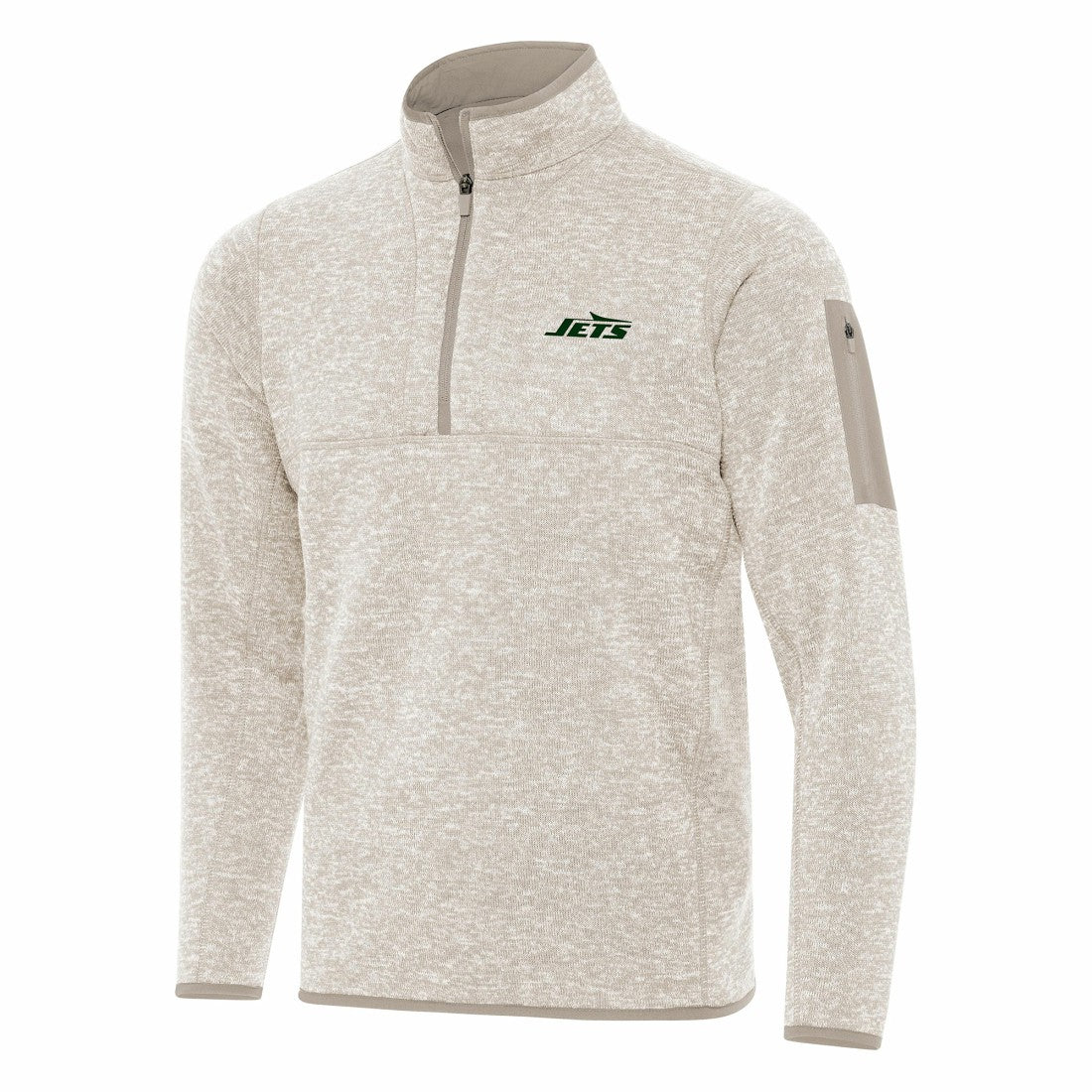 Antigua Fortune Quarter-Zip Pullover Jacket - New York Jets Pullover