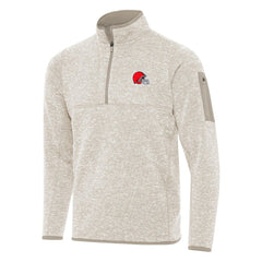 Antigua Fortune Quarter-Zip Pullover Jacket - Cleveland Browns Pullover