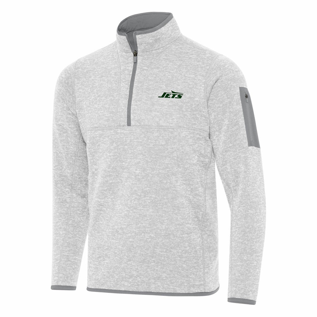 Antigua Fortune Quarter-Zip Pullover Jacket - New York Jets Pullover