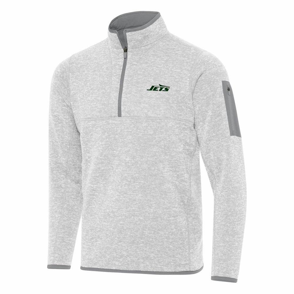 Antigua Fortune Quarter-Zip Pullover Jacket - New York Jets Pullover