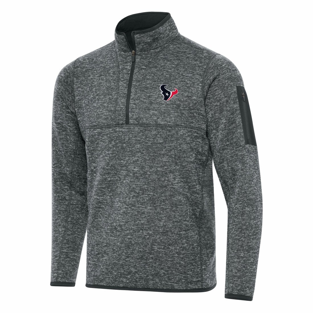 Antigua Fortune Quarter-Zip Pullover Jacket - Houston Texans Pullover