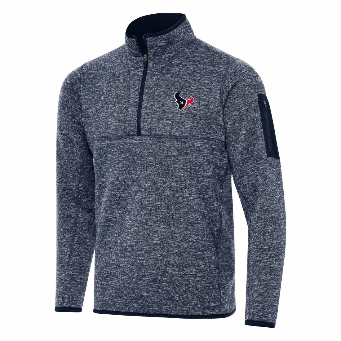 Antigua Fortune Quarter-Zip Pullover Jacket - Houston Texans Pullover