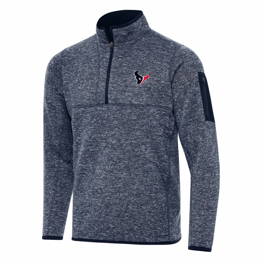 Antigua Fortune Quarter-Zip Pullover Jacket - Houston Texans Pullover