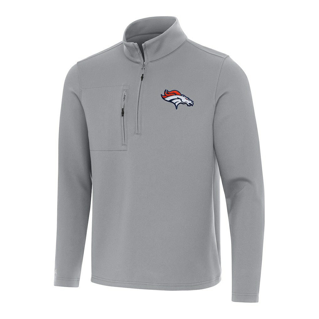 Antigua Insider Quarter-Zip Pullover Top - Denver Broncos Pullover