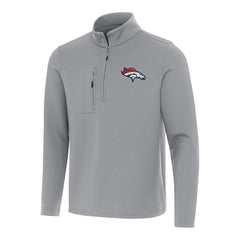 Antigua Insider Quarter-Zip Pullover Top - Denver Broncos Pullover