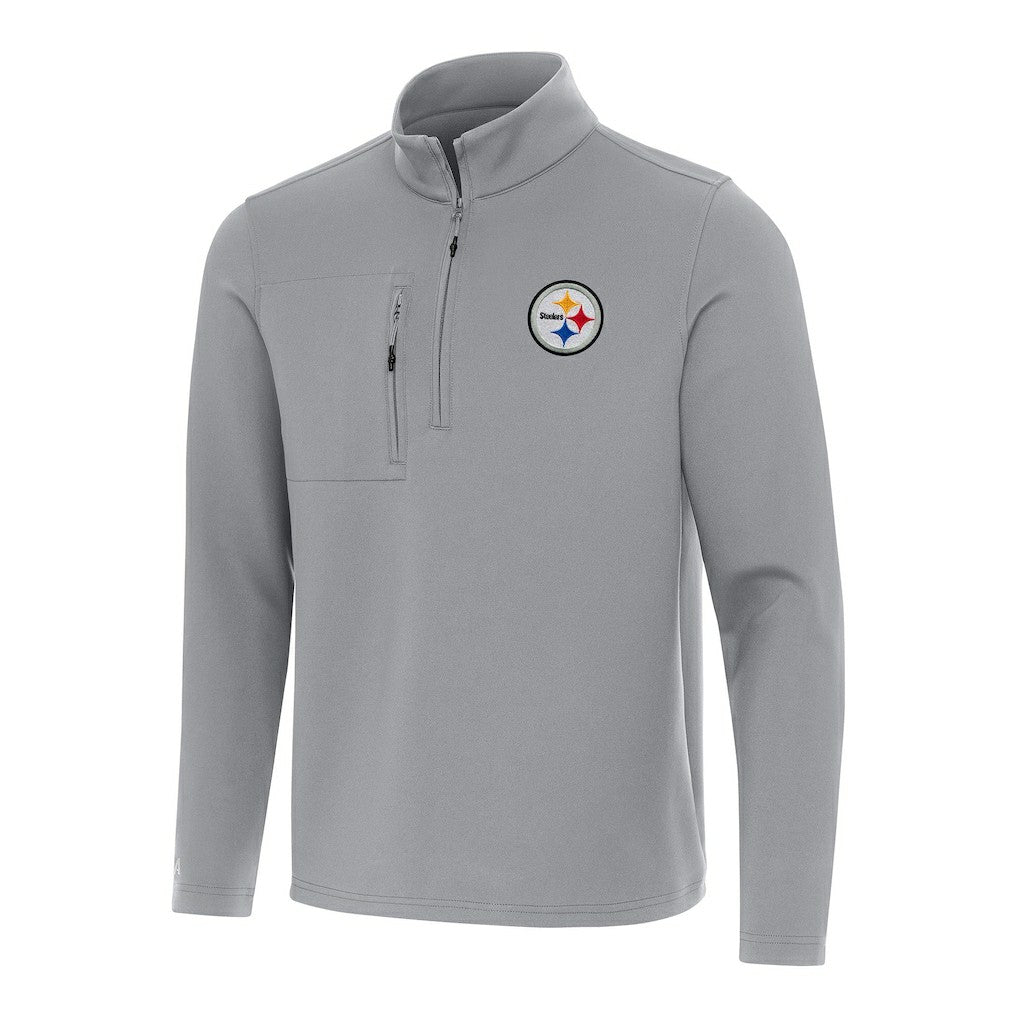 Antigua Insider Quarter-Zip Pullover Top - Pittsburgh Steelers Pullover