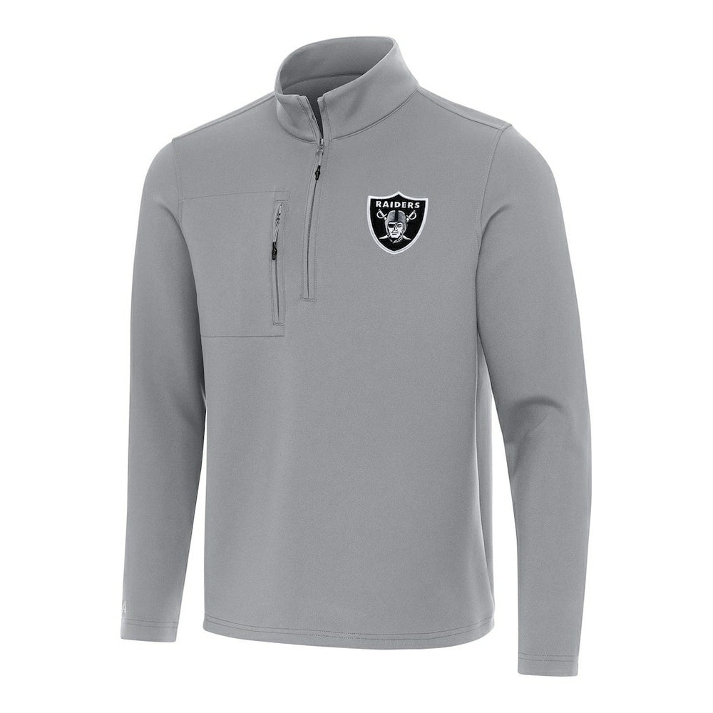 Antigua Insider Quarter-Zip Pullover Top - Las Vegas Raiders Pullover