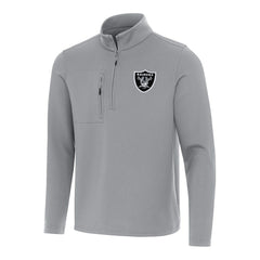 Antigua Insider Quarter-Zip Pullover Top - Las Vegas Raiders Pullover