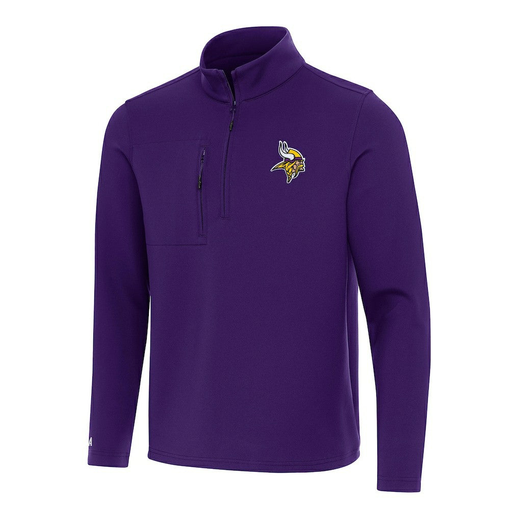 Antigua Insider Quarter-Zip Pullover Top - Minnesota Vikings Pullover