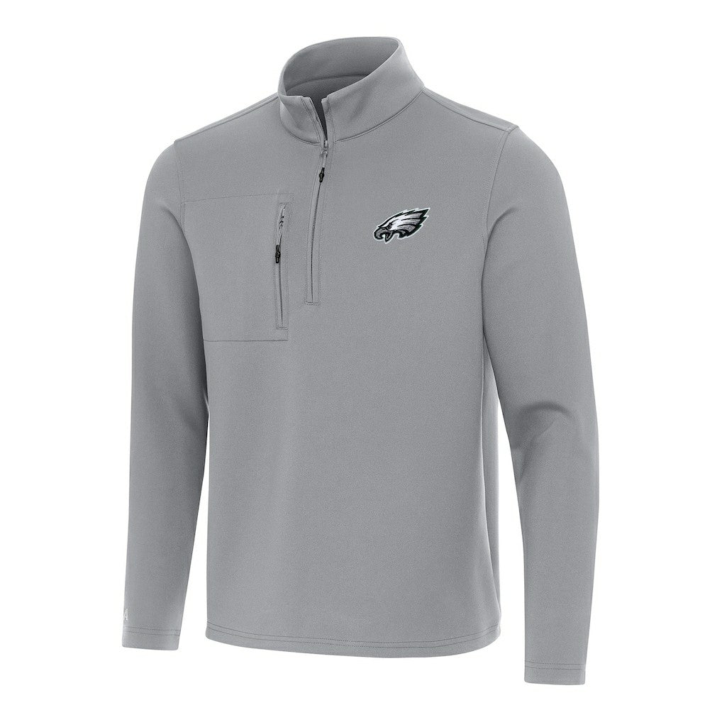 Antigua Insider Quarter-Zip Pullover Top - Philadelphia Eagles Pullover