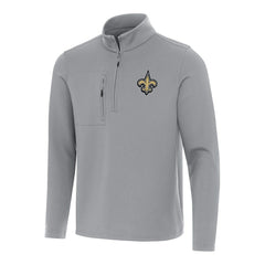 Antigua Insider Quarter-Zip Pullover Top - New Orleans Saints Pullover