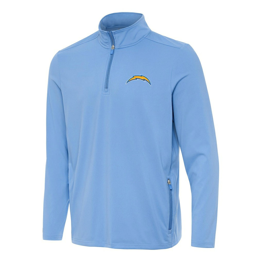 Antigua Perilous Quarter-Zip Pullover Top - Los Angeles Chargers Pullover