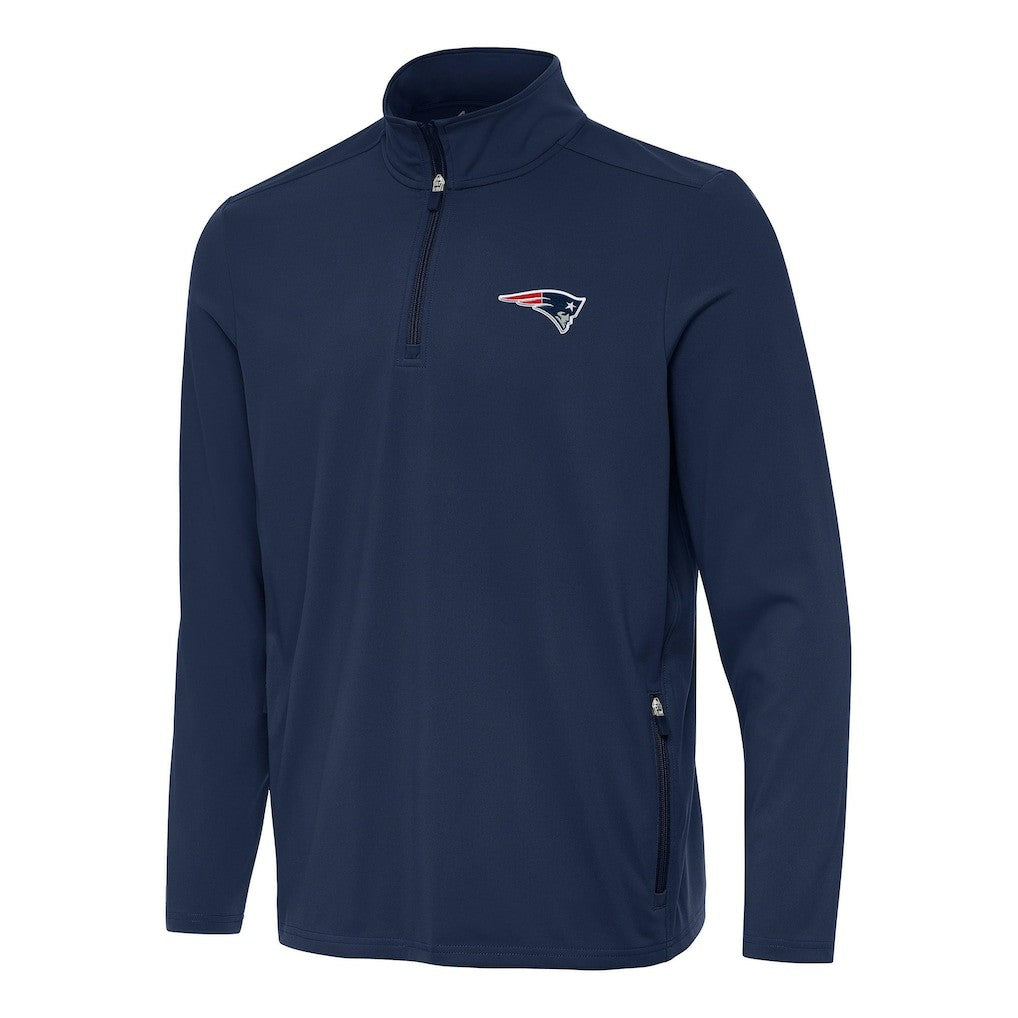 Antigua Perilous Quarter-Zip Pullover Top - New England Patriots Pullover