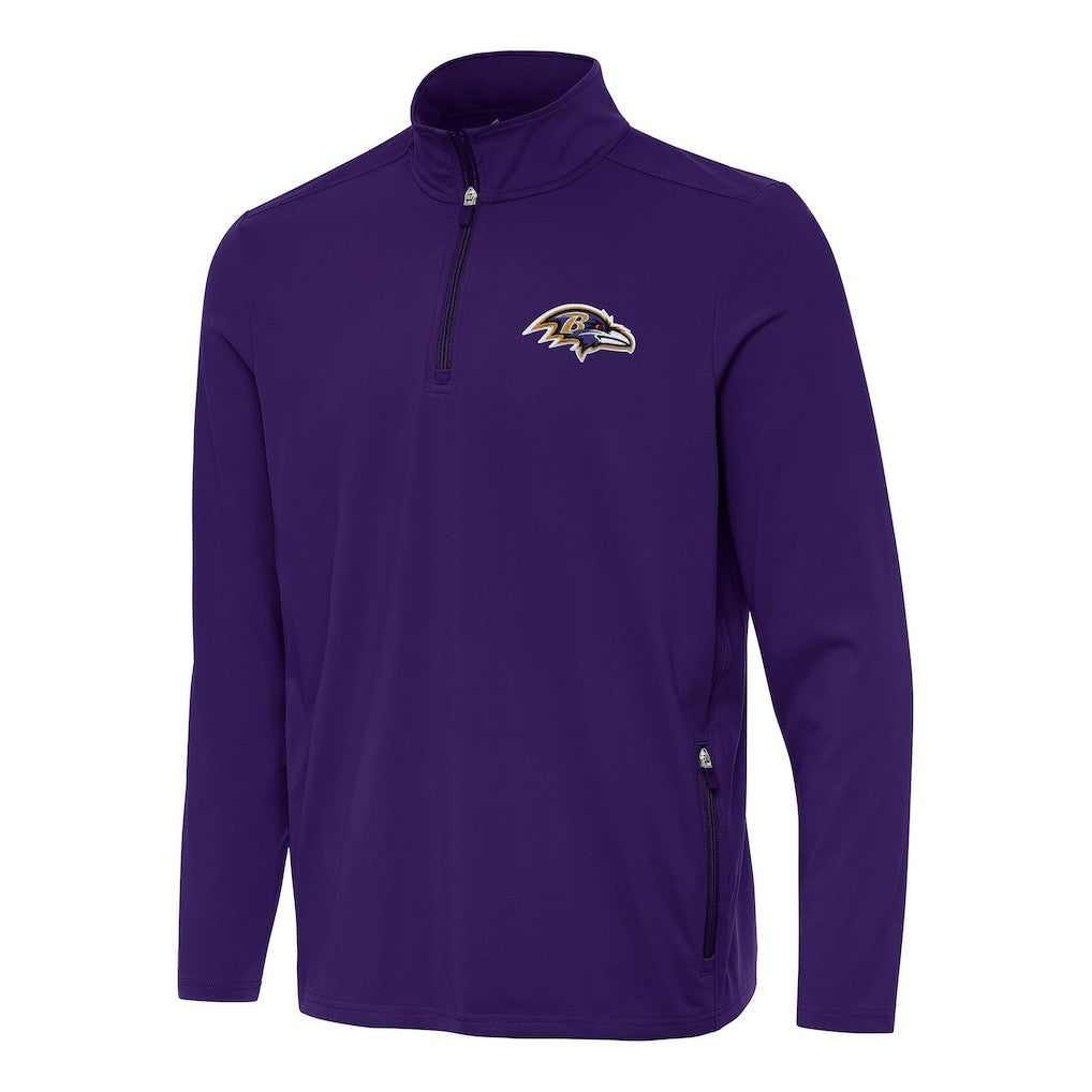 Antigua Perilous Quarter-Zip Pullover Top - Baltimore Ravens Pullover