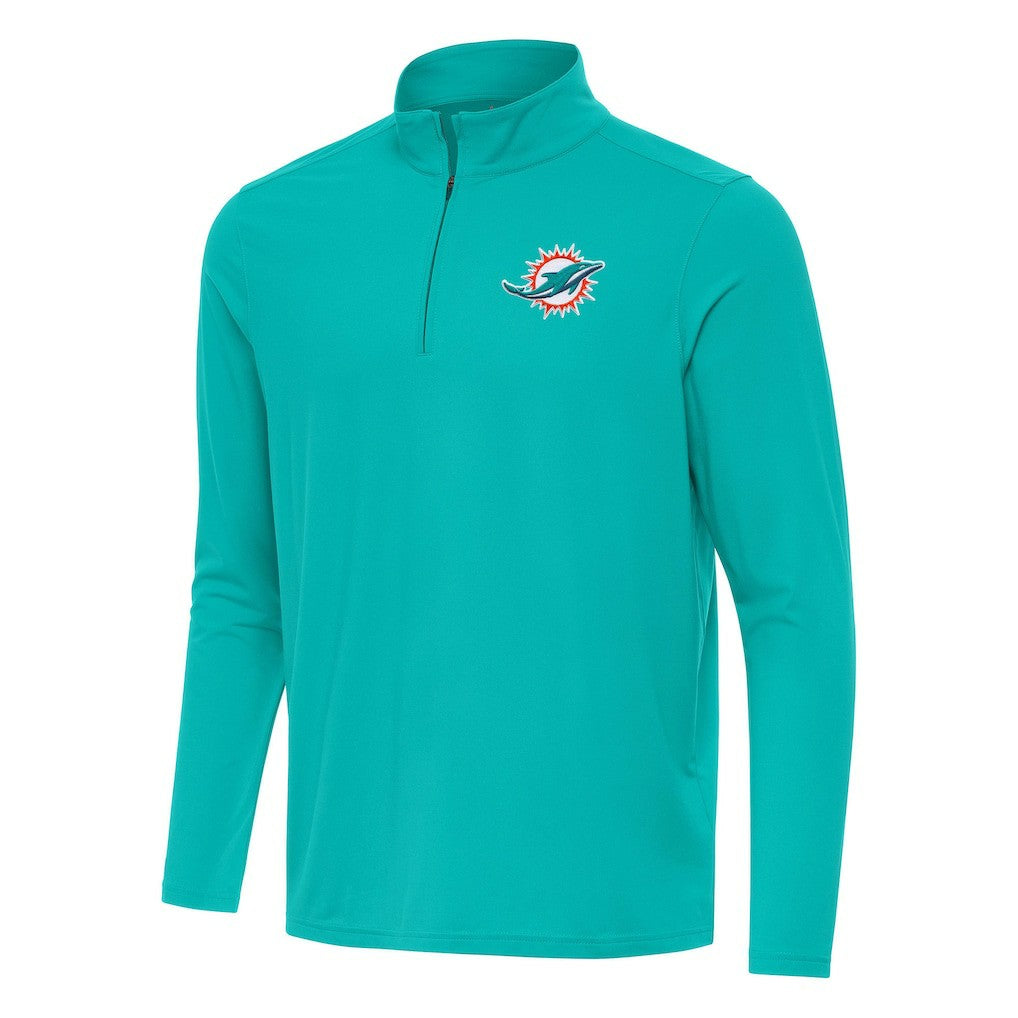 Antigua Intent Quarter-Zip Pullover Top - Miami Dolphins Pullover