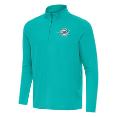 Antigua Intent Quarter-Zip Pullover Top - Miami Dolphins Pullover