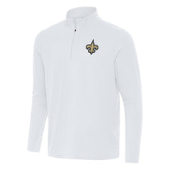 Antigua Intent Quarter-Zip Pullover Top - New Orleans Saints Pullover