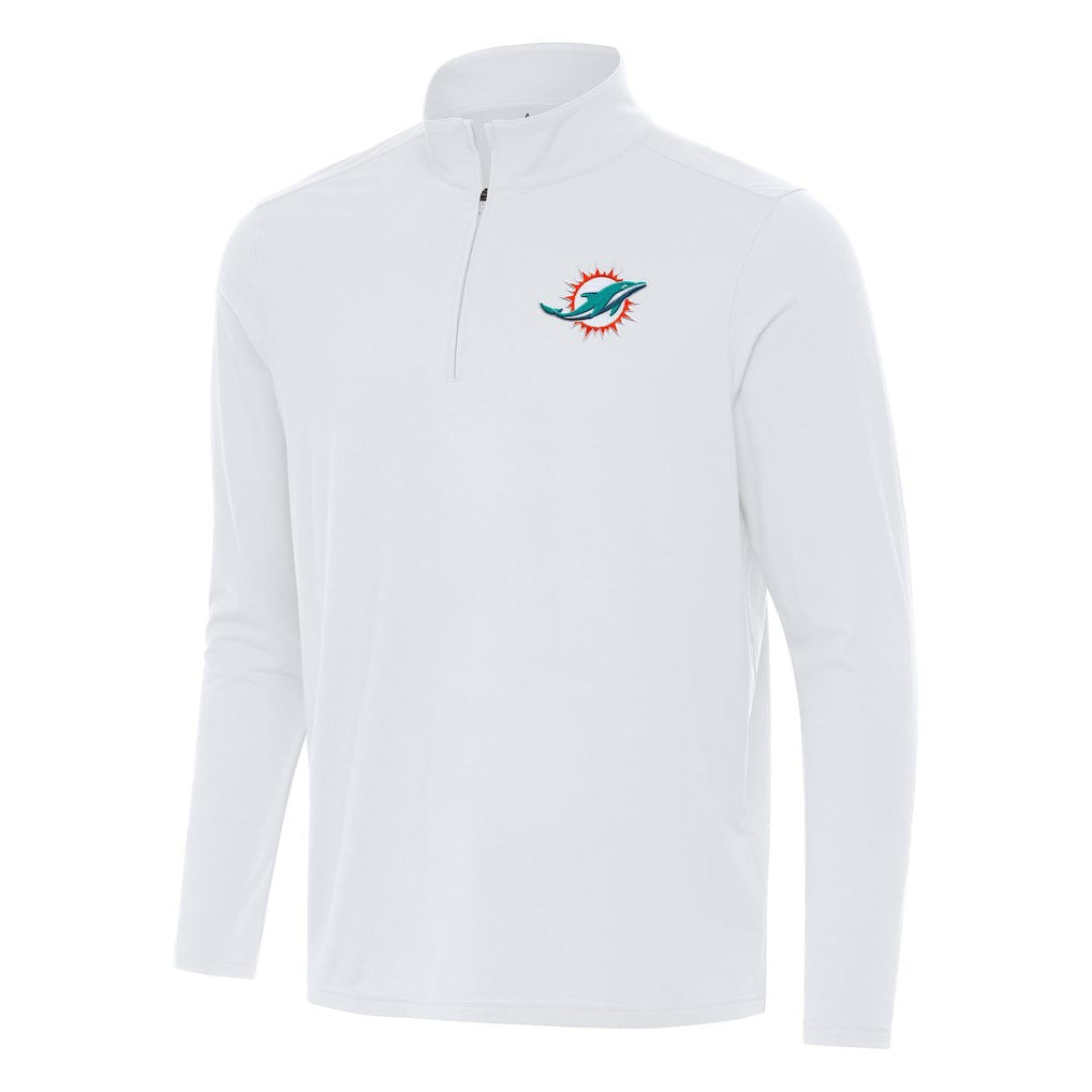 Antigua Intent Quarter-Zip Pullover Top - Miami Dolphins Pullover