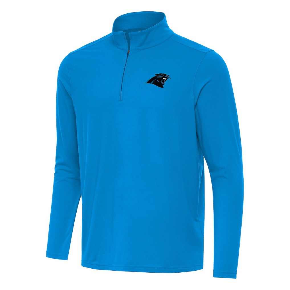 Antigua Intent Quarter-Zip Pullover Top - Carolina Panthers Pullover
