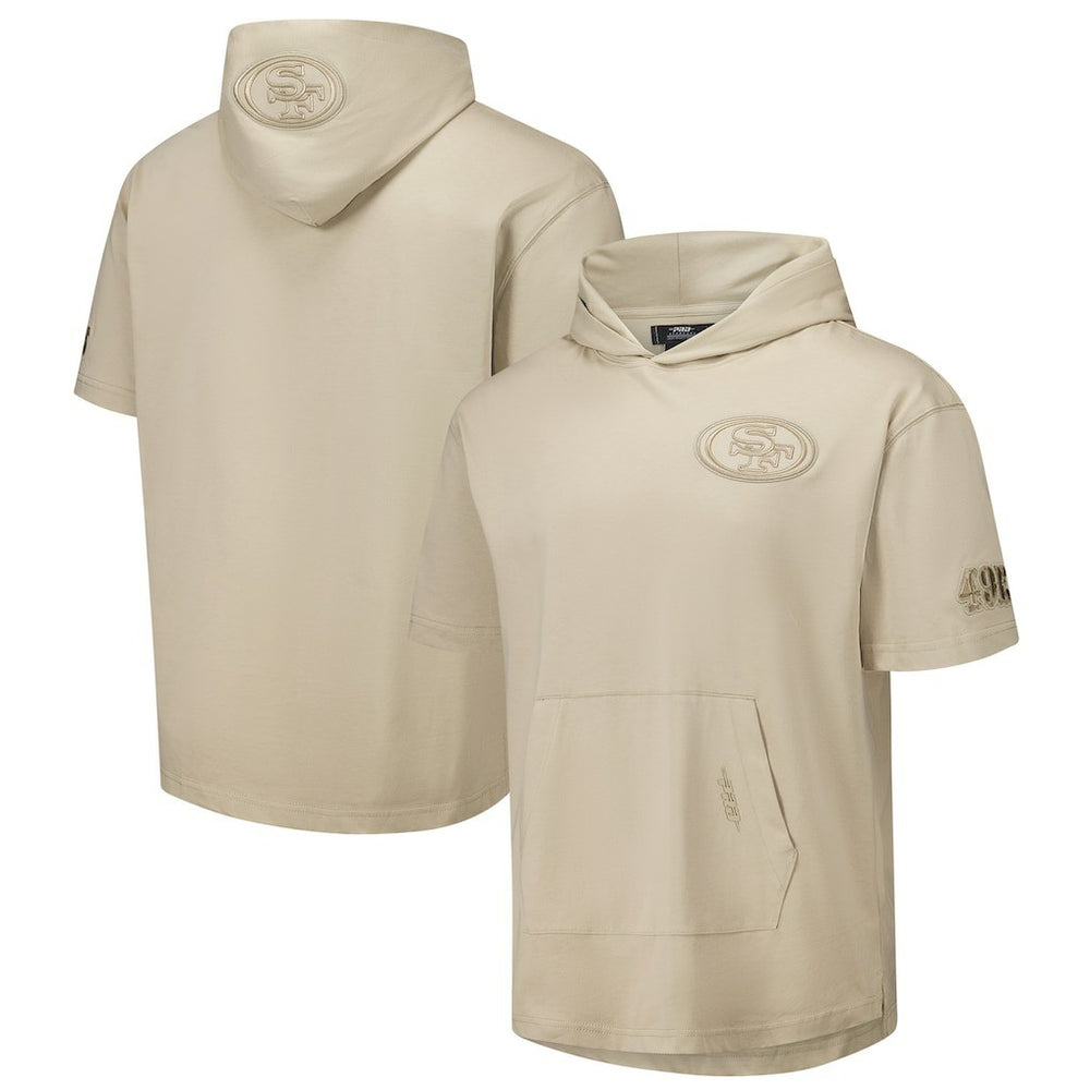 Pro Standard Neutrals Capsule Short Sleeve Pullover Hoodie - San Francisco 49ers Hoodies