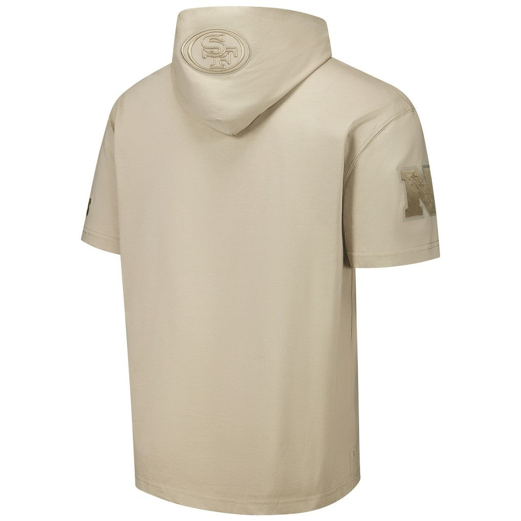 Pro Standard Neutrals Capsule Short Sleeve Pullover Hoodie - San Francisco 49ers Hoodies