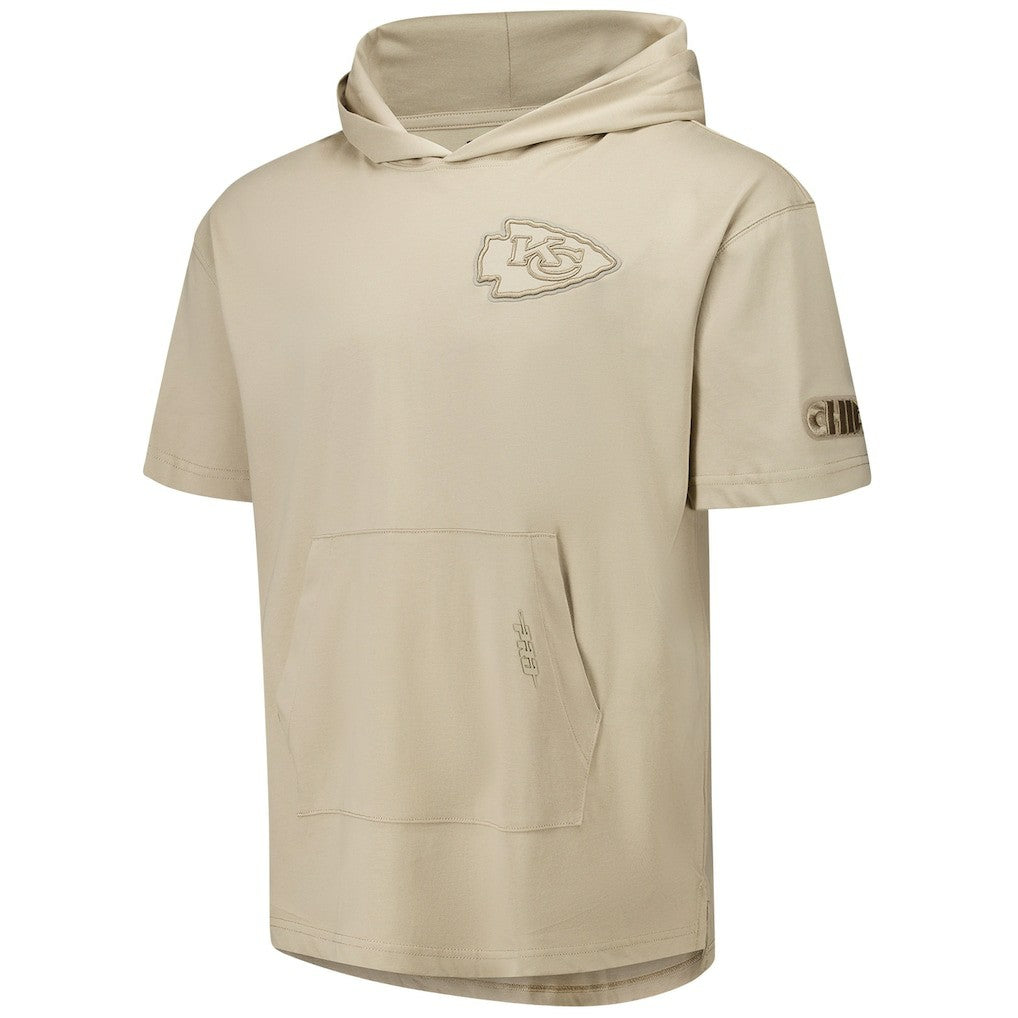 Pro Standard Neutrals Capsule Short Sleeve Pullover Hoodie - Kansas City Chiefs Hoodies