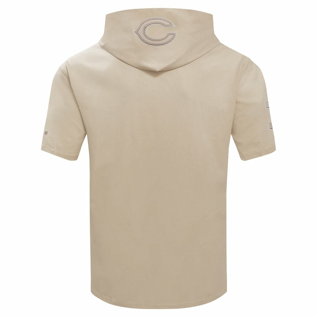 Pro Standard Neutrals Capsule Short Sleeve Pullover Hoodie - Chicago Bears Hoodies
