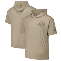 Pro Standard Neutrals Capsule Short Sleeve Pullover Hoodie - Miami Dolphins Hoodies