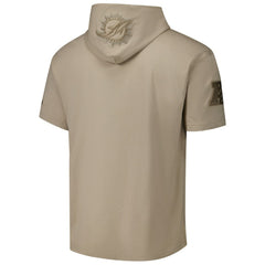 Pro Standard Neutrals Capsule Short Sleeve Pullover Hoodie - Miami Dolphins Hoodies