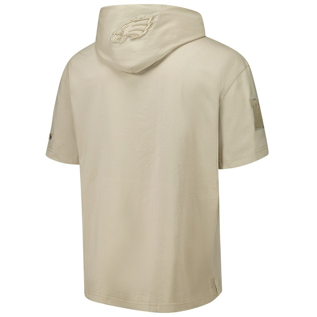 Pro Standard Neutrals Capsule Short Sleeve Pullover Hoodie - Philadelphia Eagles Hoodies