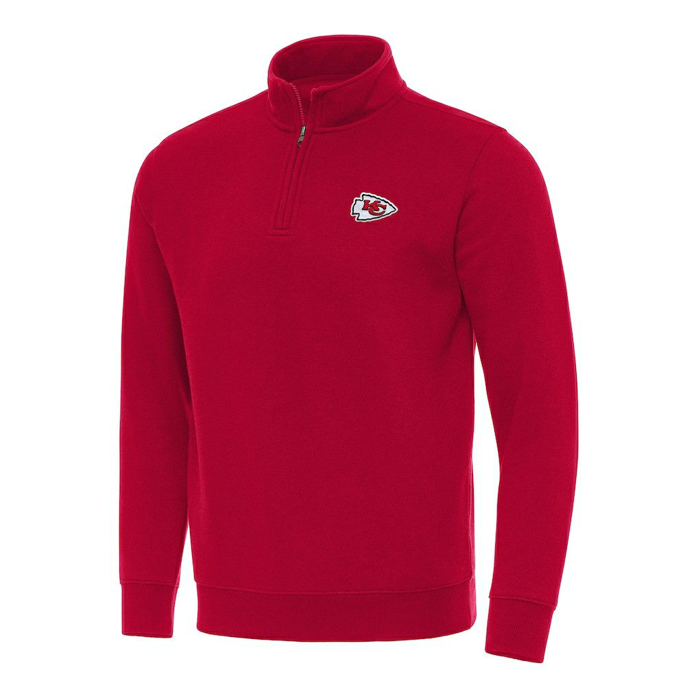Antigua Victory Quarter-Zip Pullover Top - Kansas City Chiefs Pullover