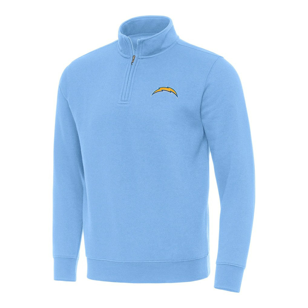 Antigua Victory Quarter-Zip Pullover Top - Los Angeles Chargers Pullover