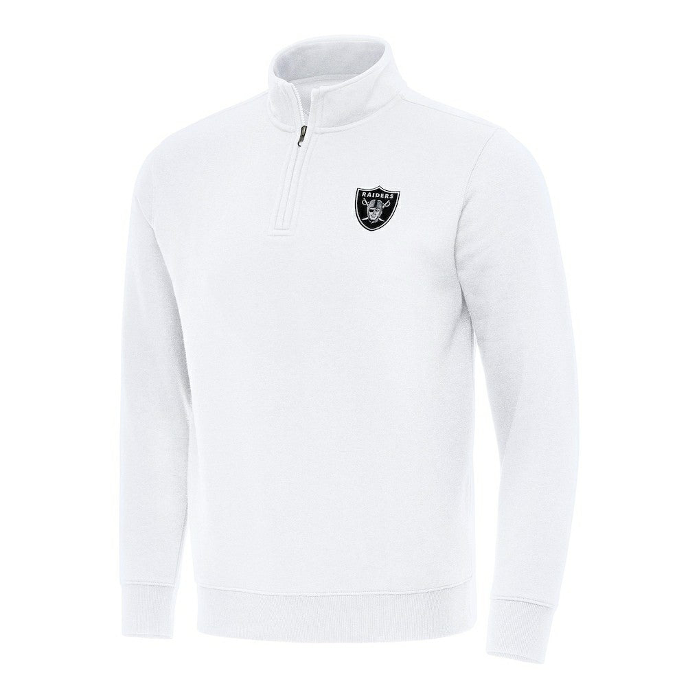 Antigua Victory Quarter-Zip Pullover Top - Las Vegas Raiders Pullover