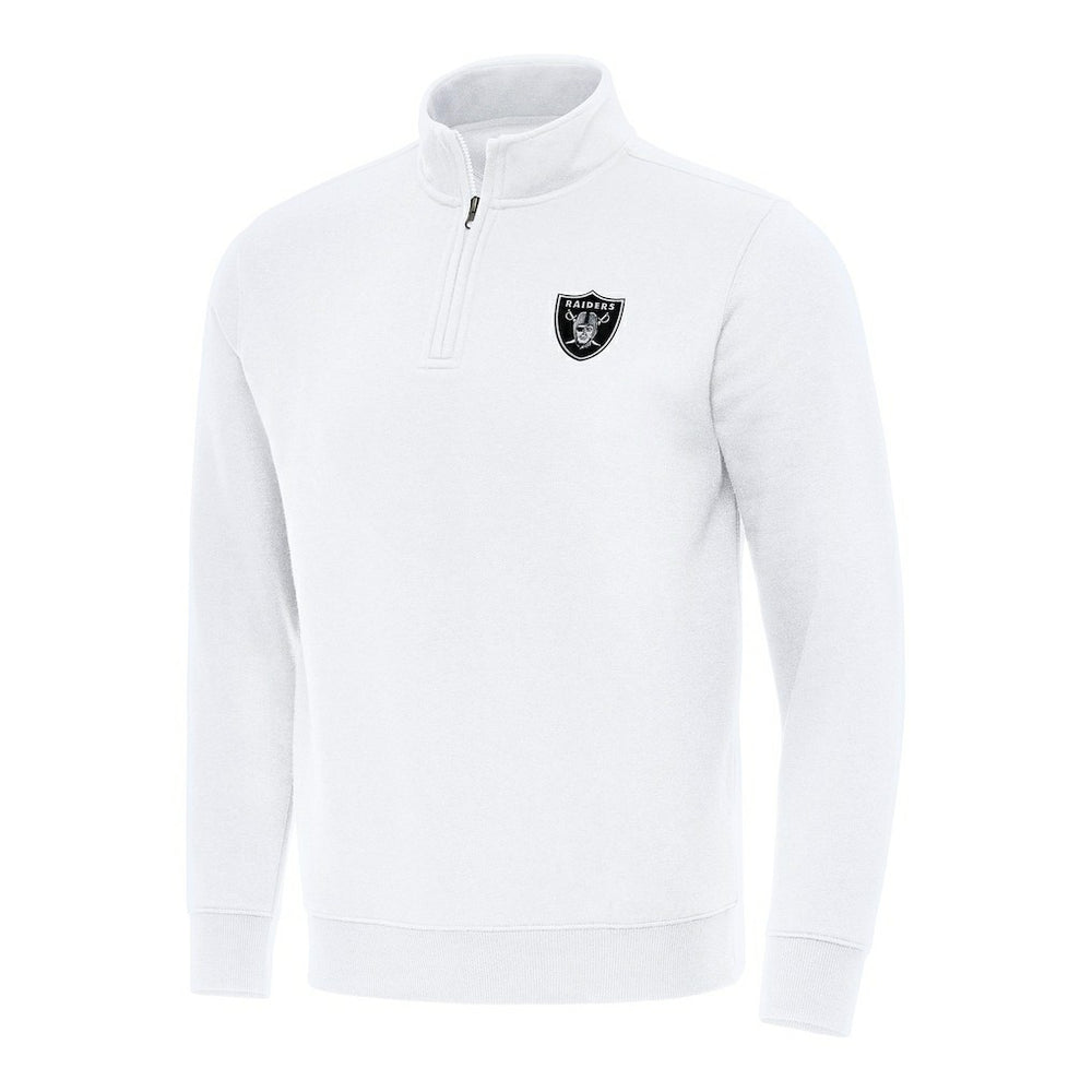 Antigua Victory Quarter-Zip Pullover Top - Las Vegas Raiders Pullover