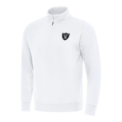 Antigua Victory Quarter-Zip Pullover Top - Las Vegas Raiders Pullover