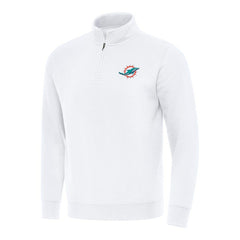 Antigua Victory Quarter-Zip Pullover Top - Miami Dolphins Pullover