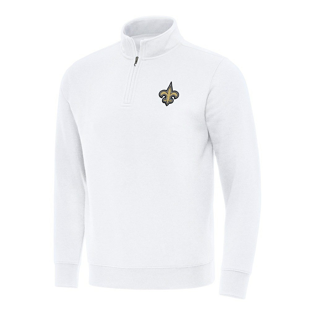 Antigua Victory Quarter-Zip Pullover Top - New Orleans Saints Pullover