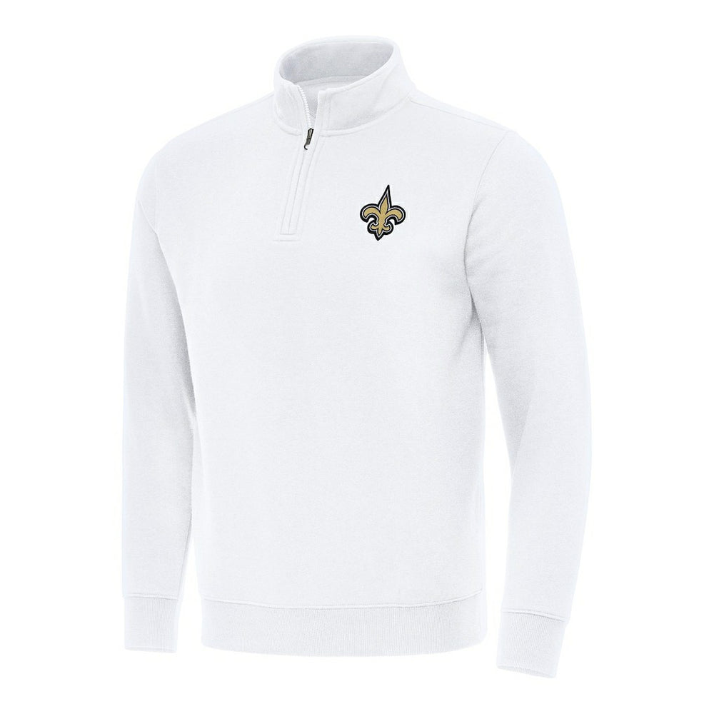 Antigua Victory Quarter-Zip Pullover Top - New Orleans Saints Pullover