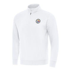 Antigua Victory Quarter-Zip Pullover Top - Pittsburgh Steelers Pullover