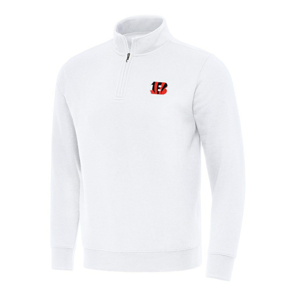 Antigua Victory Quarter-Zip Pullover Top - Cincinnati Bengals Pullover