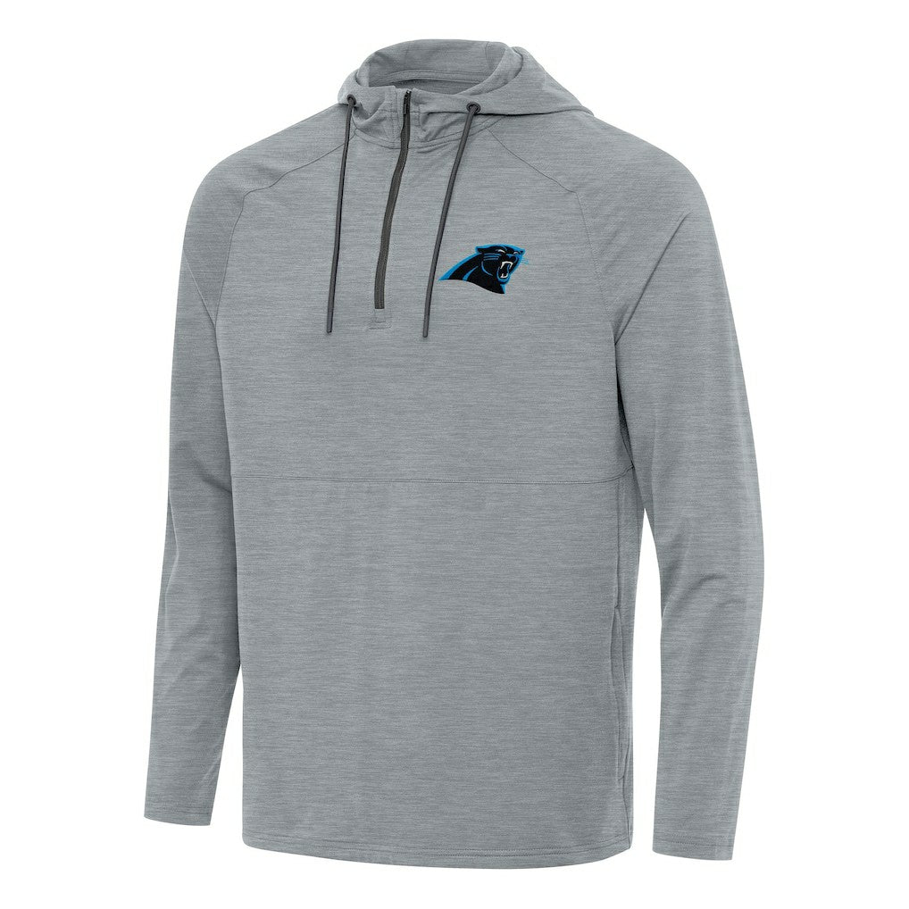 Antigua Spikes Quarter-Zip Pullover Hoodie - Carolina Panthers Hoodies