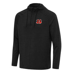 Antigua Spikes Quarter-Zip Pullover Hoodie - Cincinnati Bengals Hoodies