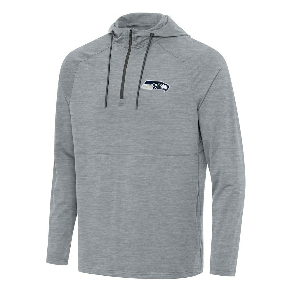 Antigua Spikes Quarter-Zip Pullover Hoodie - Seattle Seahawks Hoodies