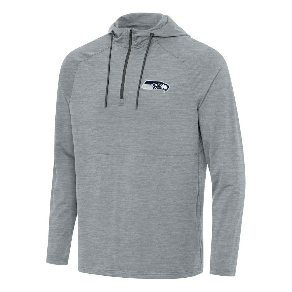 Antigua Spikes Quarter-Zip Pullover Hoodie - Seattle Seahawks Hoodies